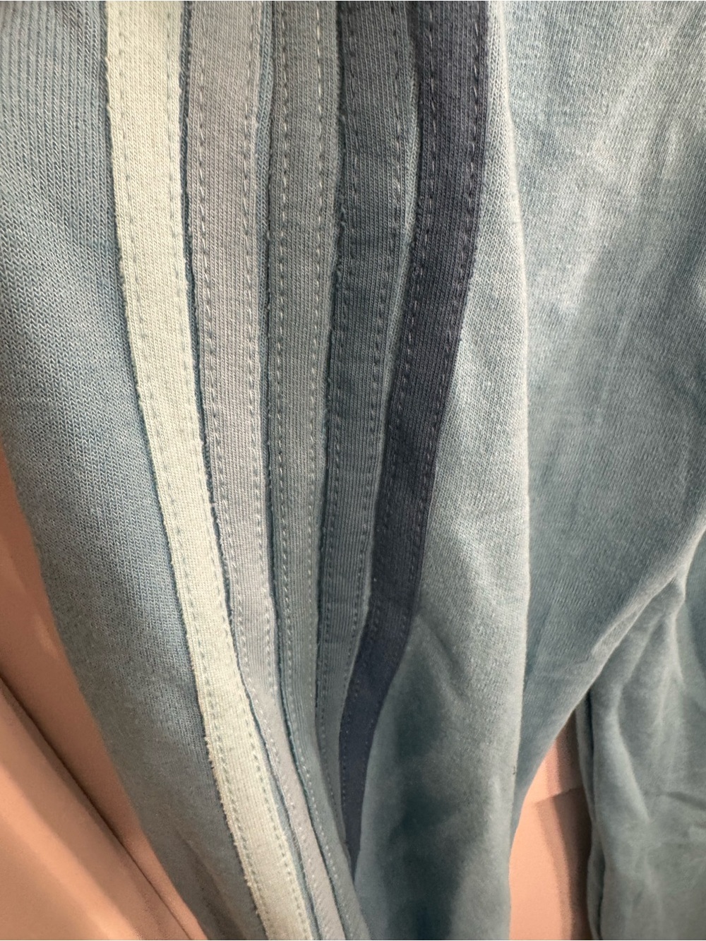 Aviator Nation 5 stripe aqua cropped hoodie and wide leg sweatpants NWOT XS set - Picture 11 of 16